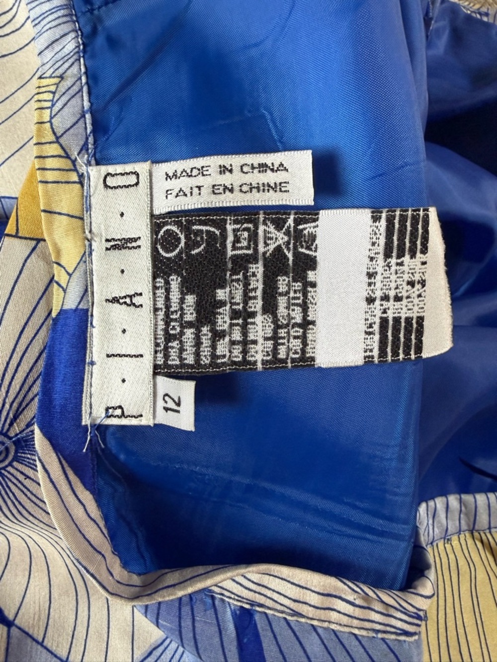 Floral Wide-Leg Pants in Blue and Yellow - Picture 5 of 6